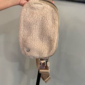 lululemon athletica Cream Sherpa Crossbody Bag